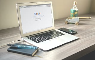 Google on a laptop